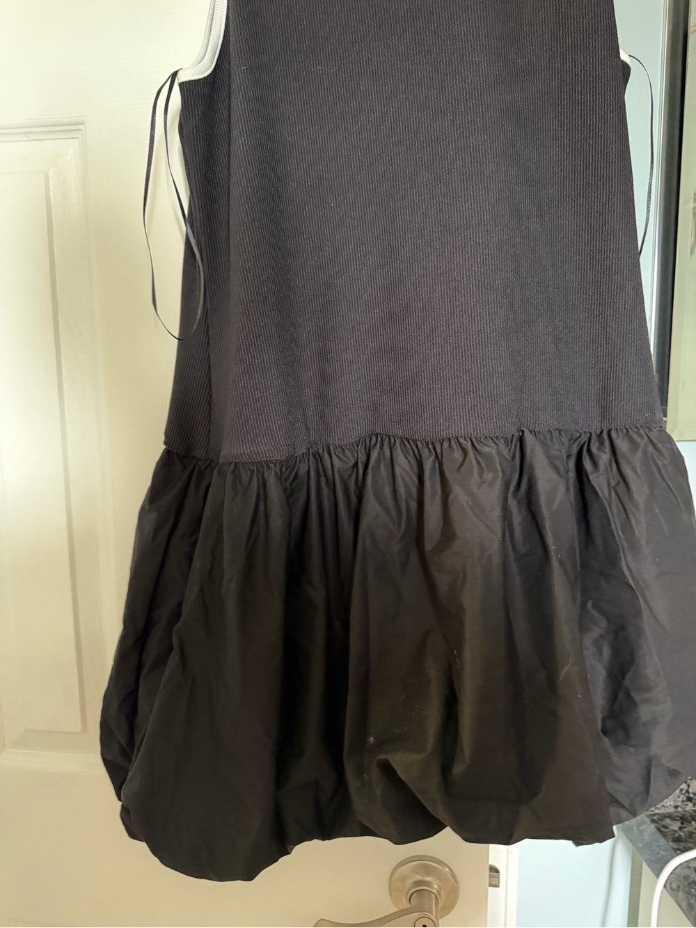 Maeve Black Sleeveless Balloon-Hem Mini Dress - Picture 3 of 6